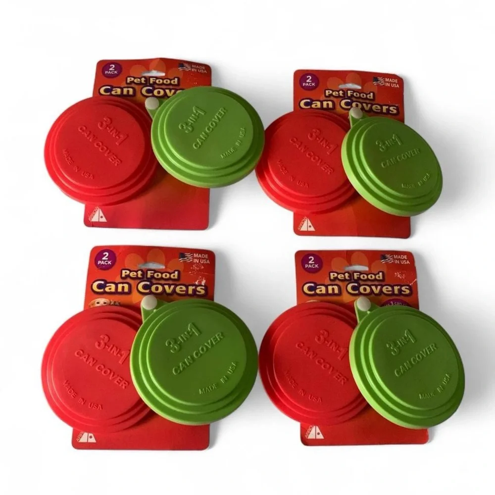 Pet Food Can Covers - Red and Green